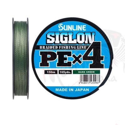 ШНУР ПЛЕТЕНЫЙ SUNLINE SIGLON PEx4 300 m DARK GREEN #3.0